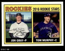 Topps Heritage #166 Jon Gray / Tom Murphy Rockies 2016 RC Stars RC 8 - NM/MT