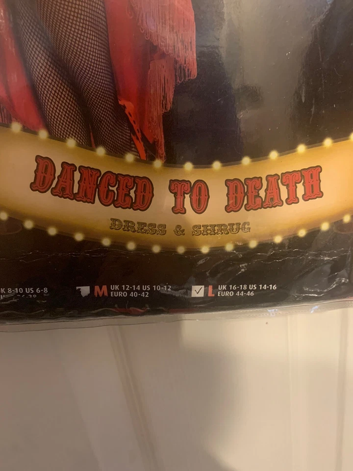 Nuevo Disfraz de Bailarina Burlesca Bailada a la Muerte Smiffys Adulto Talla Grande 14-16 EE. UU. Foto 2 de 4