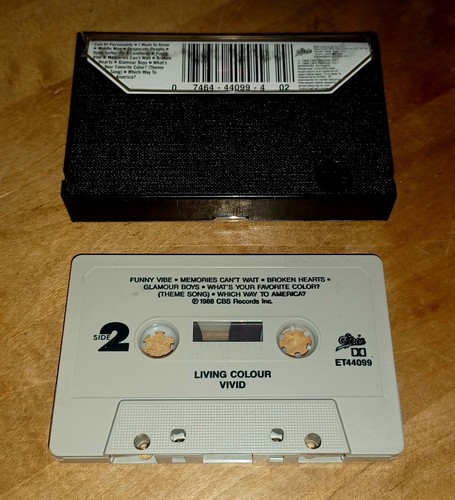 LIVING COLOUR VIVID CULT OF PERSONALITY VINTAGE CASSETTE TAPE CBS RARE (1988) - Picture 2 of 3