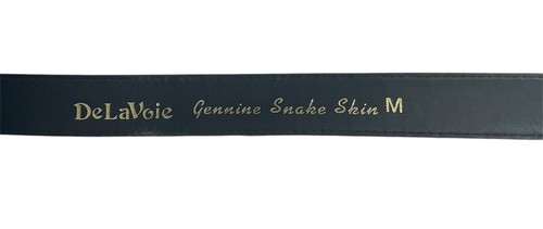 Vintage Genuine Snakeskin Belt The Ritz Accessory Collection Gold Tone Vanilla M - Picture 8 of 9