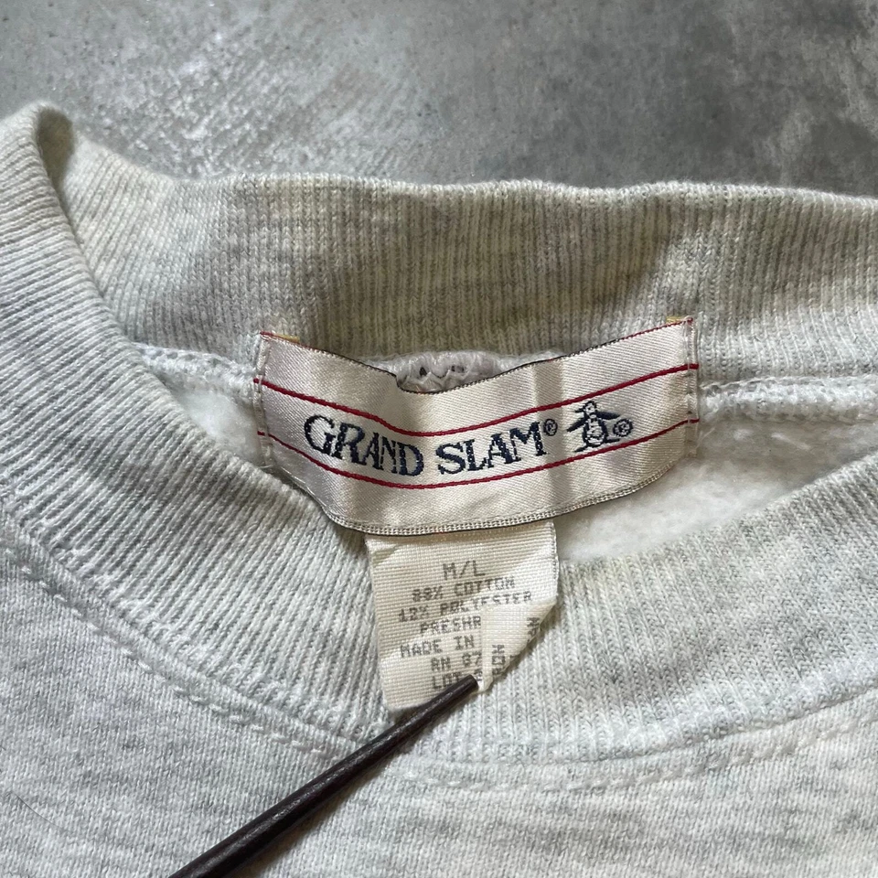 Sudadera gris pingüino de golf Grand Slam vintage Foto 2 de 4