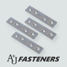 FLAT STEEL MENDING PLATE ZINC PLATED BRACKET - 3" 4" 5" 6" - 75 100 125 150mm