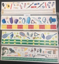 Lot of 26 Creative Memories Sport great lengths stickers. 12 x 3,  New