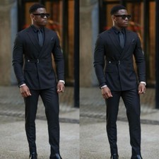 2 Pcs Men's Suits With Belt Double Breasted Wedding Breasted Man Tuxedos Blazers