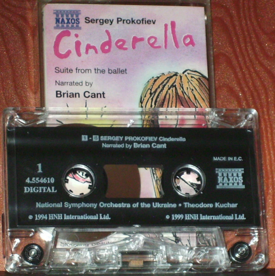 PROKOFIEV CINDERELLA narrator BRIAN CANT SLEEPING BEAUTY CASSETTE ALBUM NAXOS - Image 2 of 4