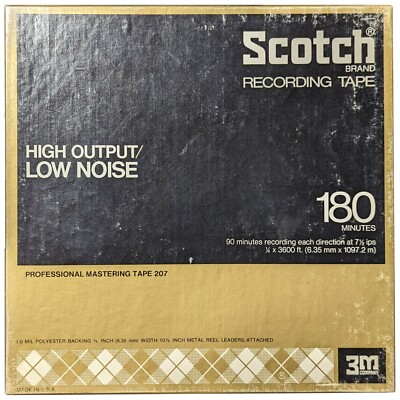 Scotch Ultra-Dynamic 35-180 Sound Recording Tape 1/4'' x 3,600ft, 10.5in, 180min