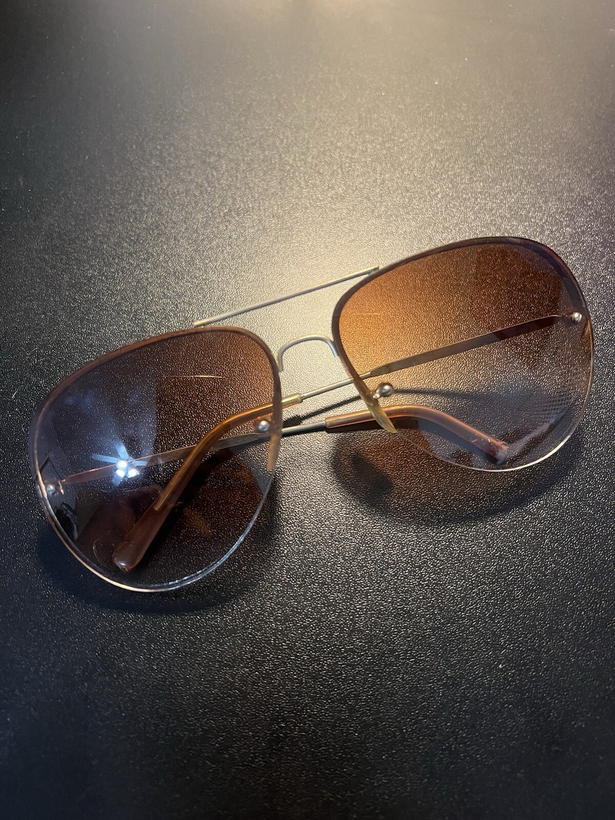 Brown Aviator Sunglasses Men Women Fashion Pilot Shades-image