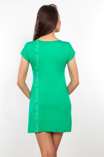 Sexy & Elegant Women's Mini Dress Short Sleeve V Neck Tunic Sizes 8-18 5058 - Picture 10 of 11