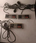 Nintendo Vintage 1989 NES Lot Of 3 OEM Controllers - Work Good Tested