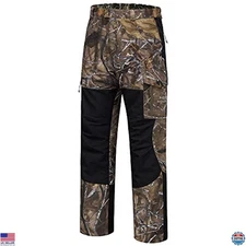 BASSDASH Men's Camo Waterproof Breathable Hunting Pants - Ripstop Fishing Gear