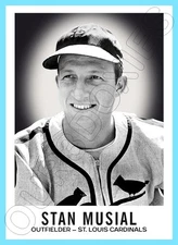 Stan Musial Custom Made Art Card 1960 Leaf Style St. Louis Cardinals