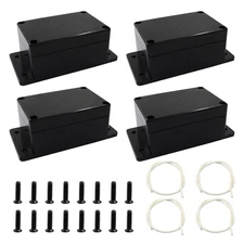 2 Pack Waterproof Junction Boxes, ABS Plastic Electrical Cases, 4"x2.7"x2