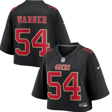 Fred #54 Warner 2025 “Rivalries” WOMEN Cropped Tundra Game Stitched Jersey Black