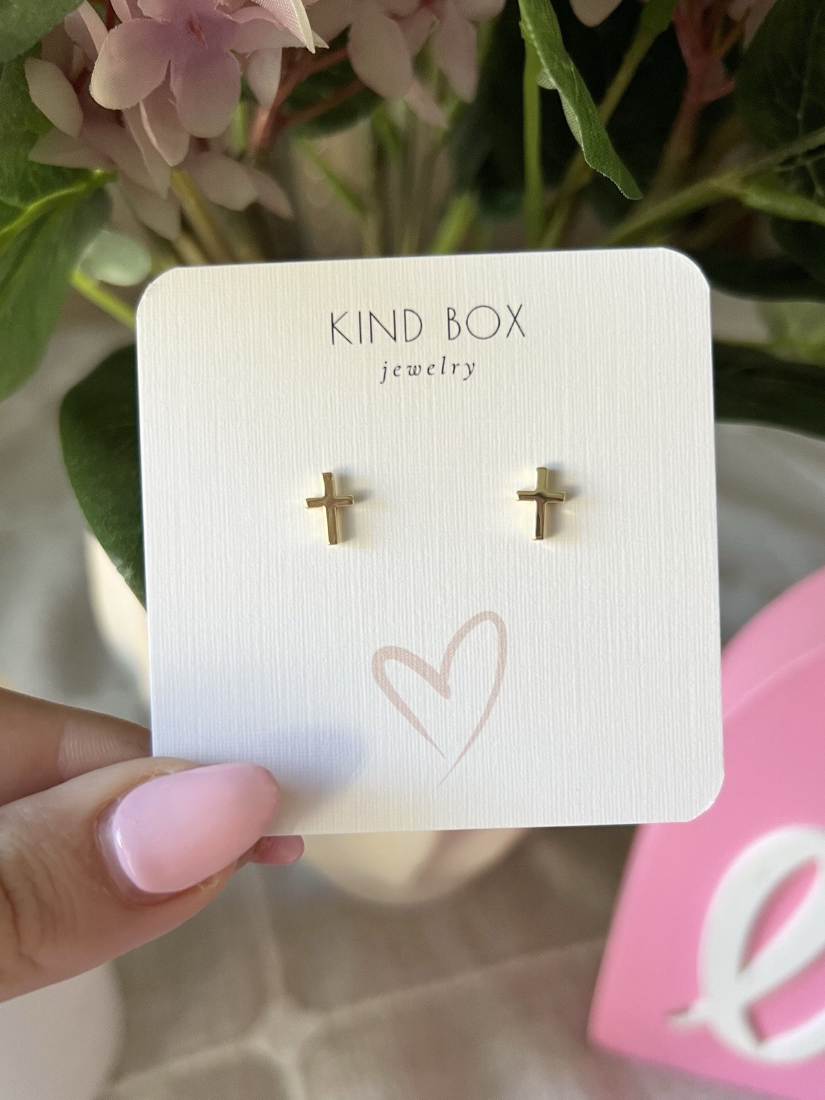 14K Plated Gold Cross Earrings