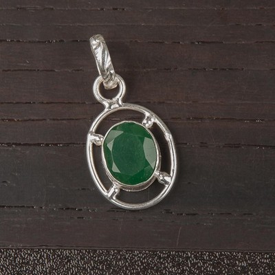 Genuine Green Onyx 925 Sterling Silver Delicate Bezel Set Fine Pendant Jewelry