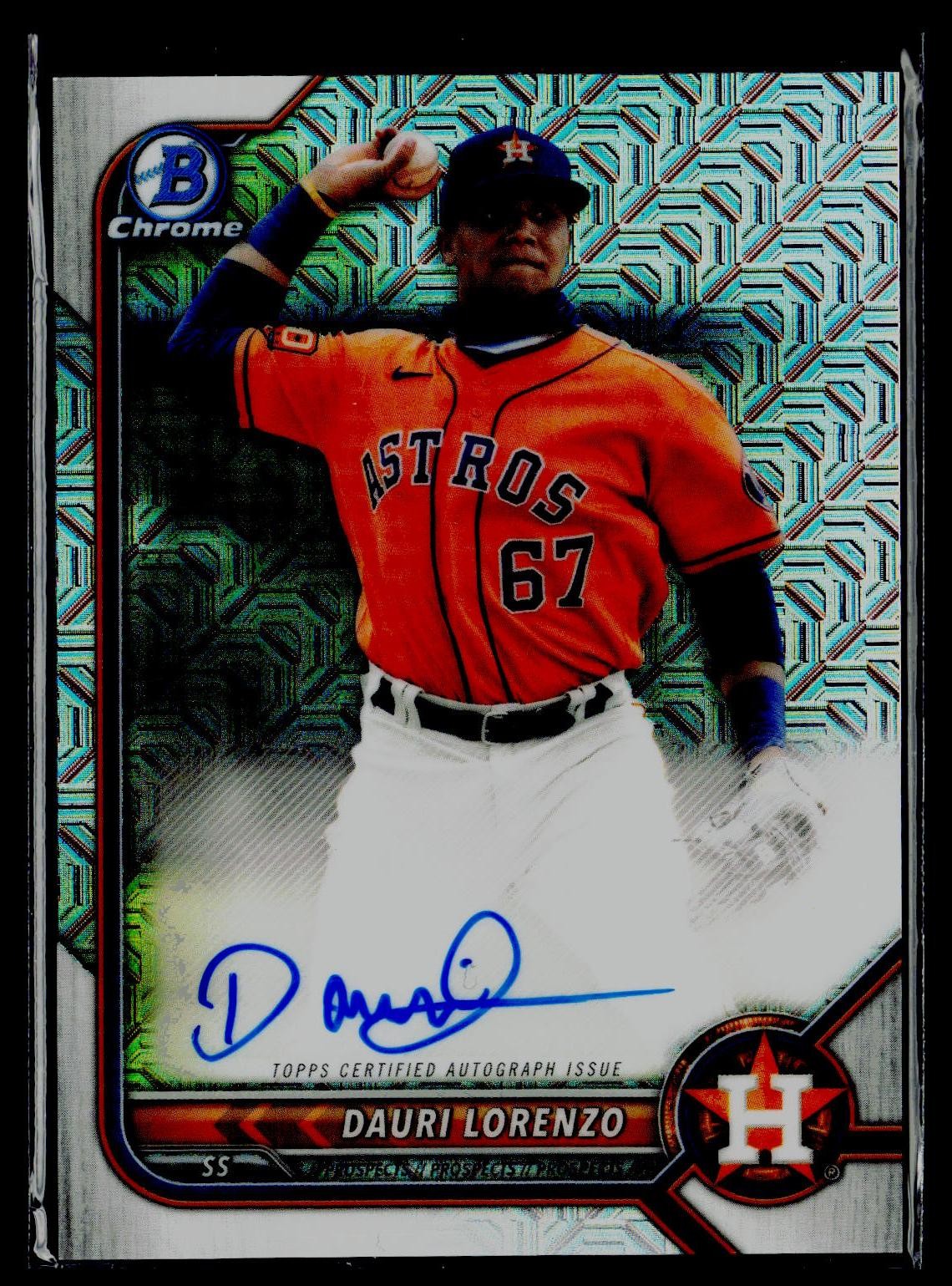 2022 Bowman Chrome Mojo Auto Dauri Lorenzo AU #BMA-DLZ Houston Astros