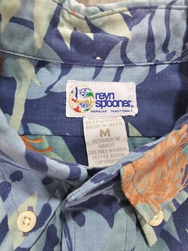Vintage Reyn Spooner Hawaiihemd Button Down Kurzarm Medium - Bild 6 von 7