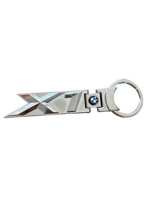 BMW X1 Schlüsselanhänger Edelstahl Silber