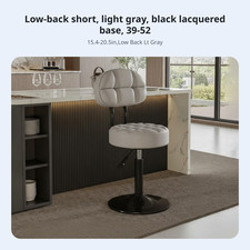 Adjustable Pedestal Chair with Backrest Modern Design for Coffee Shop