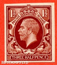 SG. 441 variety.1934 Photogravure 1½d Red- Brown Colour Trial. A very fi B53454