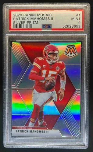2020 Mosaic Patrick Mahomes II Prizm Silver #1 Chiefs PSA 9