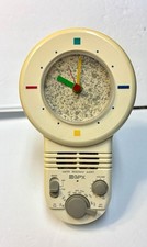 Retro 80/90  s AM/FM Water Resistant Shower Clock Radio w/ Stand Hanging Work