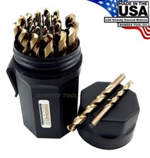 Norseman 29pc COBALT M42 Drill Bit Set 1/16-1/2 Jobber Lengths MADE IN USA D-29P