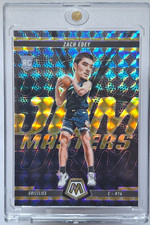 2024-25 Mosaic Zach Edey RC Jam Masters Reactive Yellow 45/99 SP Grizzlies