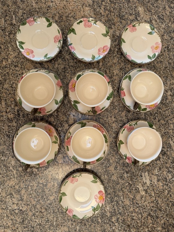Franciscan Desert Rose  6  Tea Cups  and 10 Saucers. GREAT PRICE!