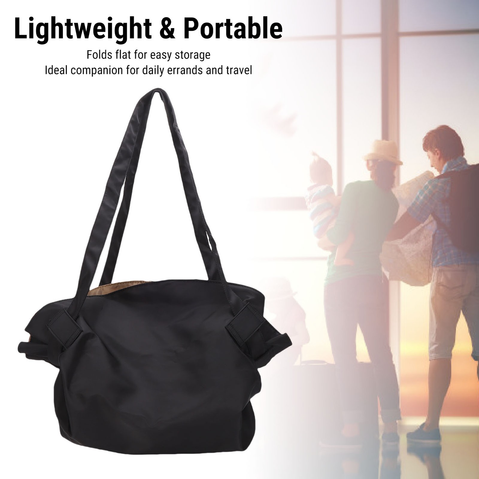Grocery Shopping Bag Packable Large Capacity Reusable Grocery Bag with Strap SET