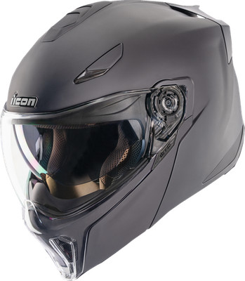 ICON Threshold  Modular Helmet Fits XL Matte Black 0100-2695 With Clear & Smoke