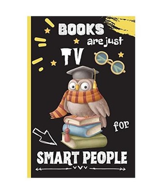 Books Are Just TV For Smart People: Reading Log Journal - Fun Reading Tracker Jo
