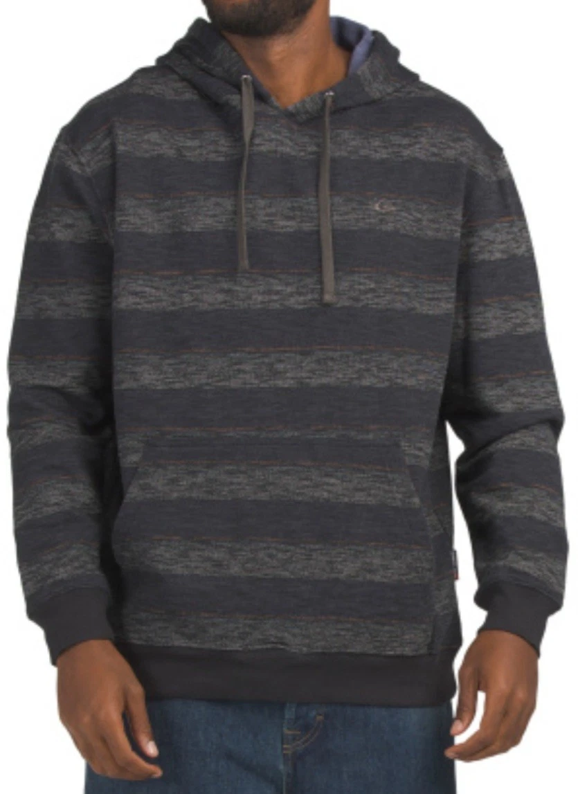 Mens Large Quicksilver Steady Fleece Lined Black Hoodie
