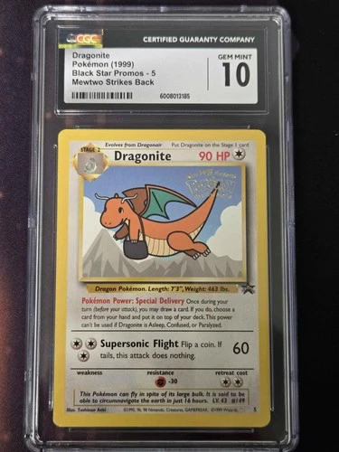 Pokemon Dragonite # 5 - Black Star Promo - Graded CGC 10