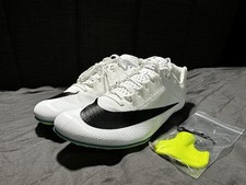 Nike Rival Sprint Track  Field Running Spikes White Black Size 10