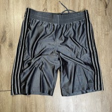 VTG Adidas Dazzle 10" Shorts Shiny Small Gray Basketball Athletic Drawstring Y2K