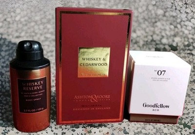 NEW 3 COLOGNE LOT*ASHTON MOORE+ BATH/BODYWORKS+GOODFELLOW*SEE PHÒTOS*OVER $110*