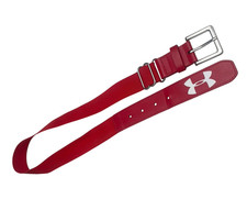 Under Armour Belt One Size Red Adjustable Elastic Stretch Uniform Baseball Sport