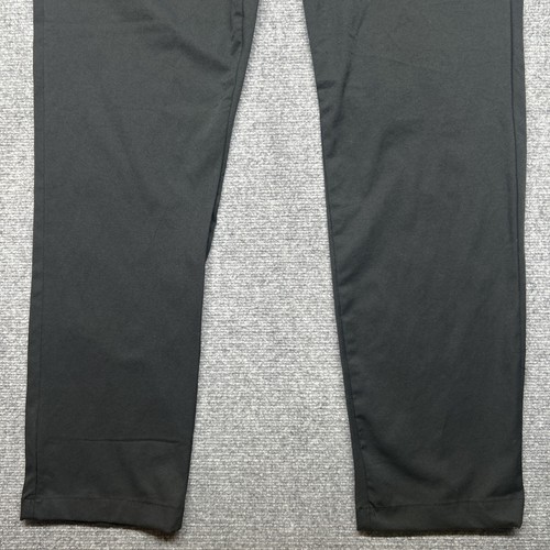 LRL Ralph Lauren Chino Pants Mens 38x34 Black Solid Flat Front Stretch - Picture 2 of 15