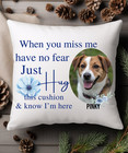 Personalised Memorial Cushion:Pet Photo Remembrance Pillow ,Dog Memory keepsake