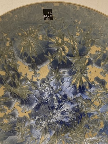 Kati Kunnas - Holmström (Finland ,20th Cent) Snow Crystal Pottery Art Plate 26cm - Picture 4 of 8