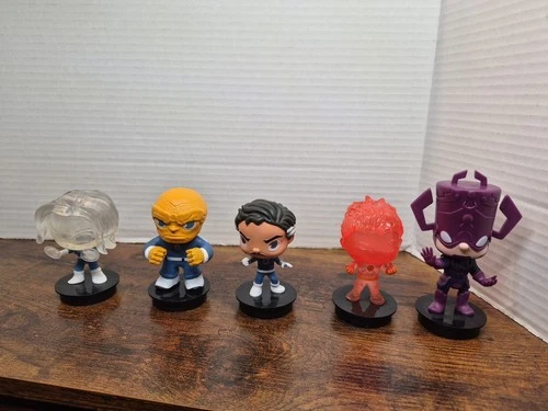 Fantastic Four First Step Theater Exclusive Cup Toppers Set Of 5