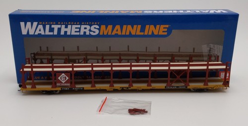 Coche plano Walthers 910-8011 HO EL 89' con bastidor automático abierto de dos niveles RTR #940772 LN | Condition: Used