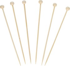Plasticpro Cocktail Picks Bamboo Toothpicks with Ball End for Cocktails,