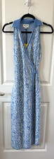 new Diane von Furstenberg x Target Blue Knit Sleeveless Wrap Dress Size XS NWT