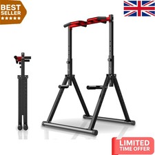 Heavy-Duty Foldable Pull Up Dip Station - Ideal for Home Fitness Enthusiasts