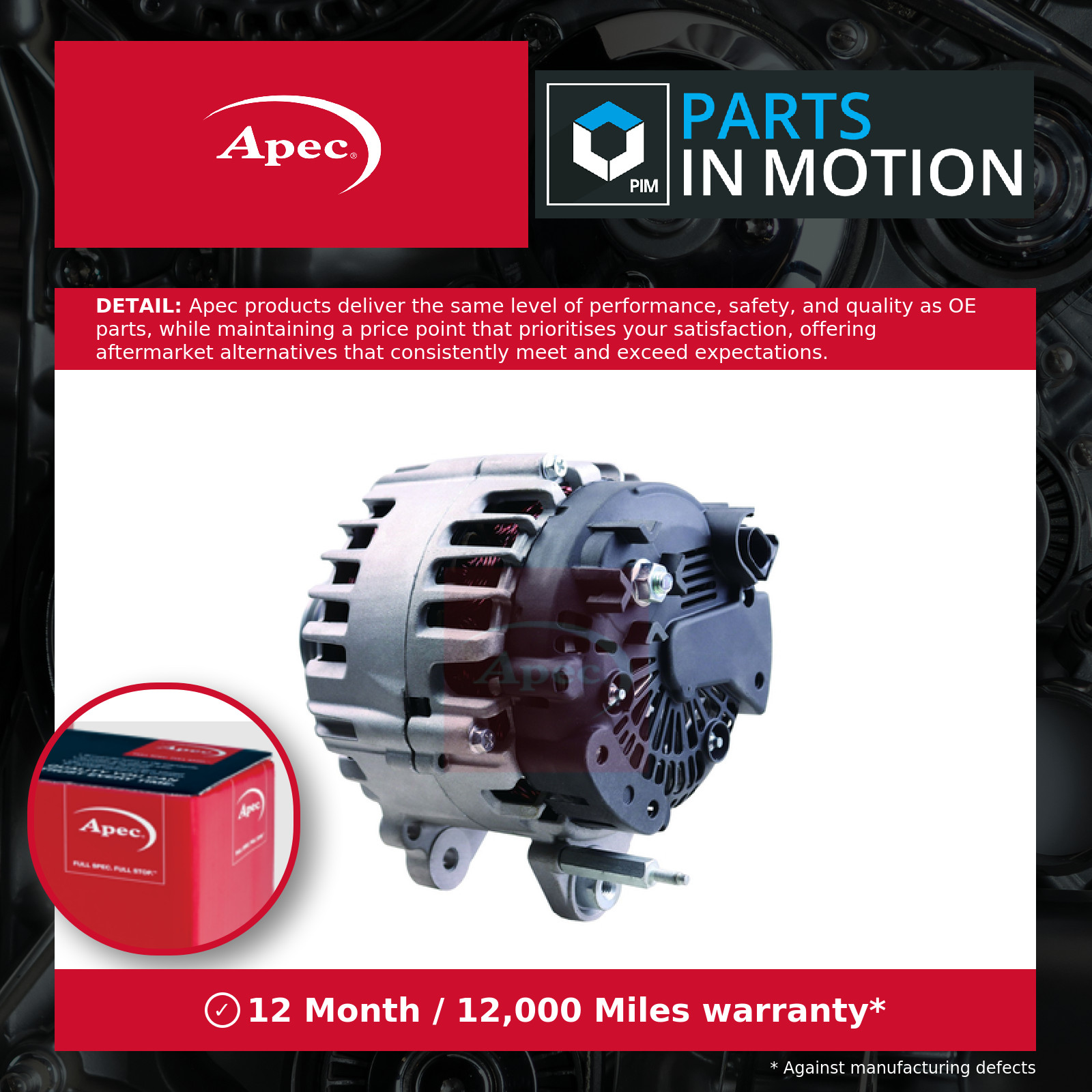 Alternator fits SKODA OCTAVIA Mk3 1.6D 17 to 20 04L903023J 04L903023H Apec New