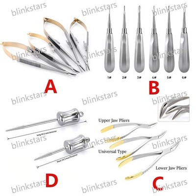 Dental Elevator Root Tip Extractor Surgical Fragment Tip Extraction Forceps