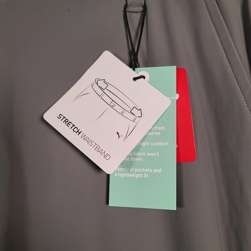 NWT Puma Golf Men's Mid Rise Tapered Athletic Gray Pants Size 36x32 - Picture 3 of 19
