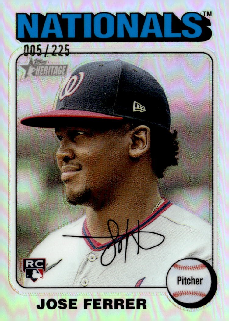 2024 Topps Heritage Chrome Silver Refractor Jose Ferrer #423 HN /225 NM-MT